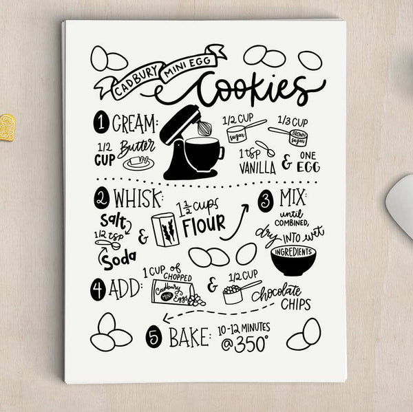 Cadbury Mini Egg Cookie Recipe SVG Cut File