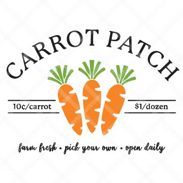 Carrot Patch SVG Cut File