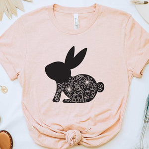 Floral Bunny SVG Cut File