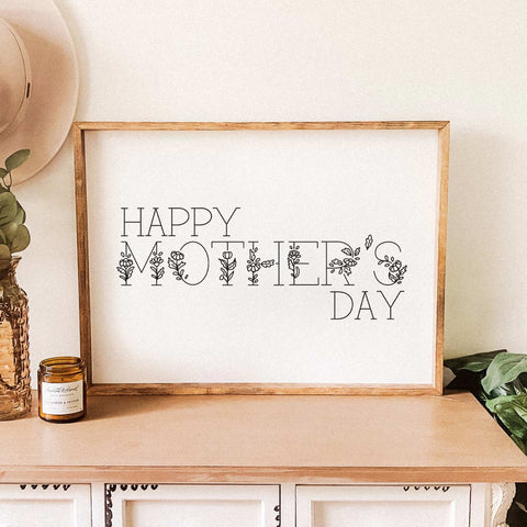 Floral Happy Mother's Day SVG Cut File