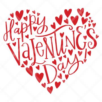 Happy Valentine's Day SVG Cut File