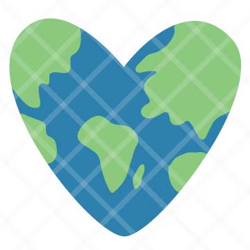 Heart Earth SVG Cut File