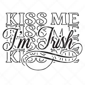 Kiss Me I'm Irish SVG Cut File