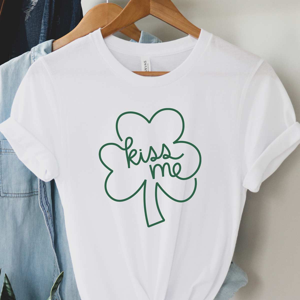 Kiss Me Shamrock SVG Cut File