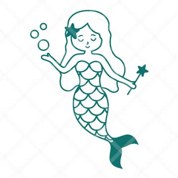 Mermaid Simple SVG Cut File