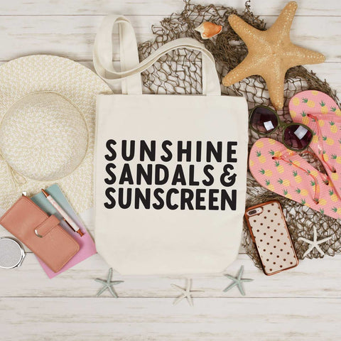 Sunshine, Sandals & Sunscreen SVG Cut File