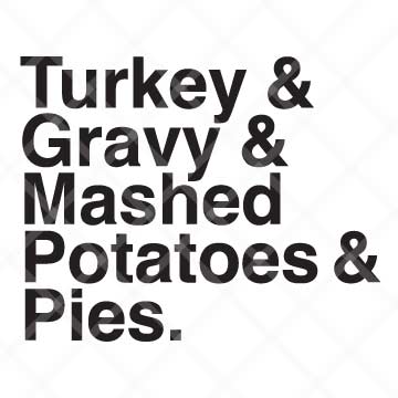 Turkey & Gravy & Mashed Potatoes & Pie SVG Cut File