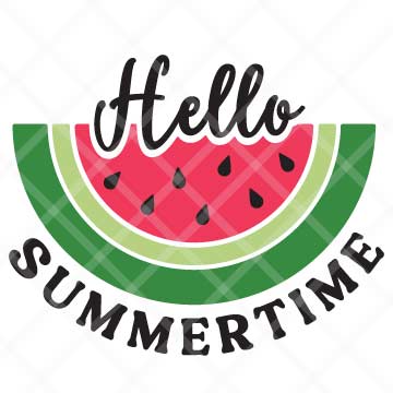 Hello Summertime SVG Cut File