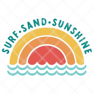 Surf Sand Sunshine SVG Cut File
