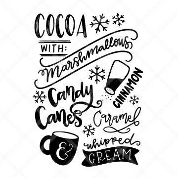 Cocoa With Marshmallows SVG Cut File