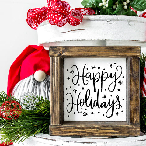 Happy Holidays SVG Cut File