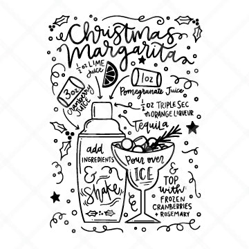 Christmas Margarita SVG Cut File