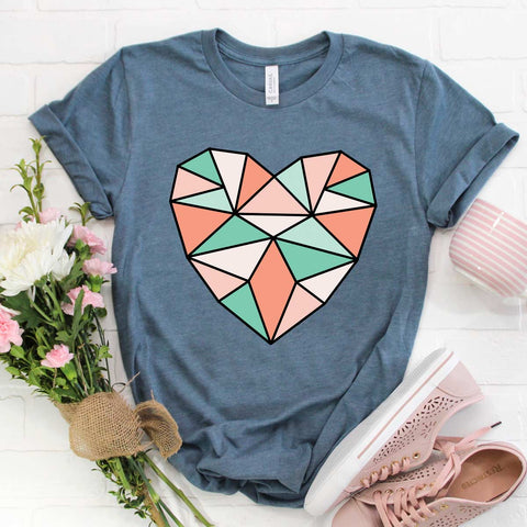 Geometric Heart SVG Cut File