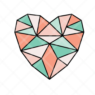 Geometric Heart SVG Cut File