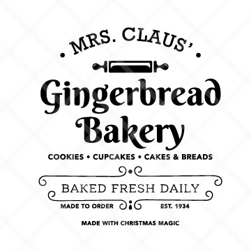 Gingerbread Bakery SVG Cut File
