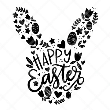 Happy Easter Bunny SVG Cut File