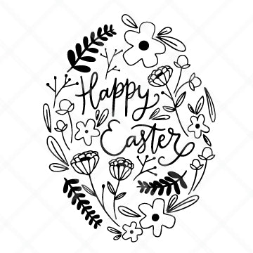 Happy Easter Egg SVG Cut File