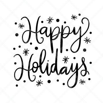 Happy Holidays SVG Cut File