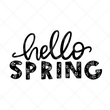 Hello Spring Flower SVG Cut File