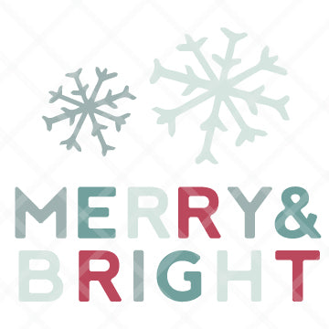 Merry & Bright SVG Cut File