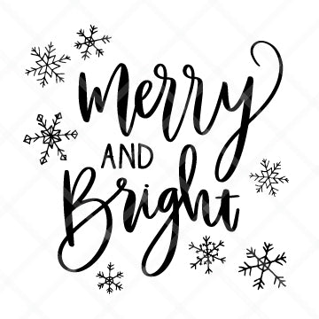 Merry And Bright SVG Cut File