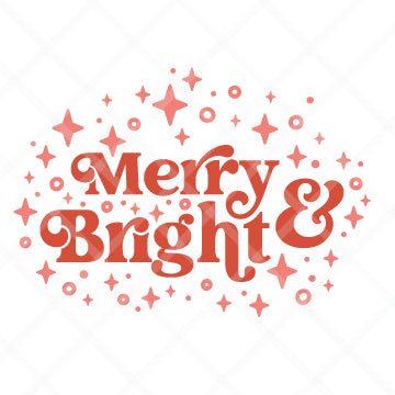 Merry and Bright SVG Cut File