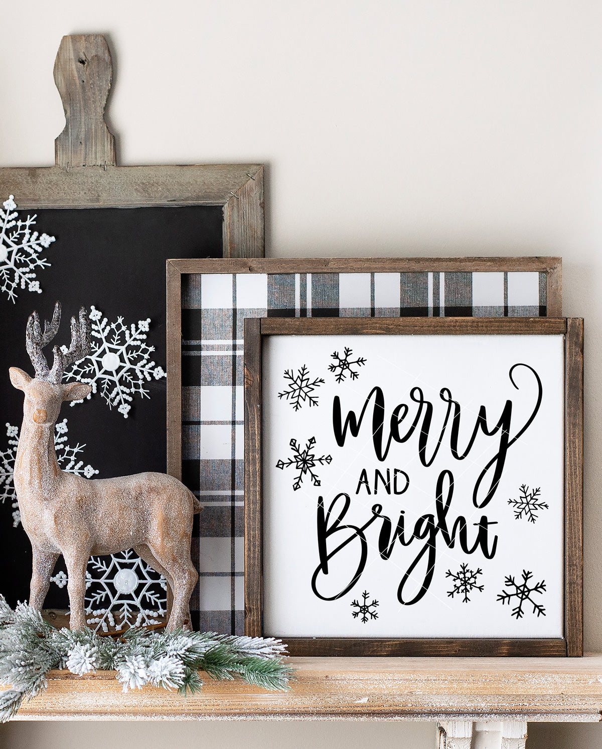 Merry And Bright SVG Cut File