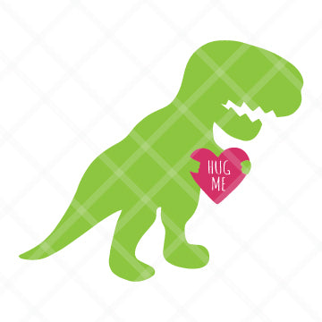 T - Rex Hug Me SVG Cut File